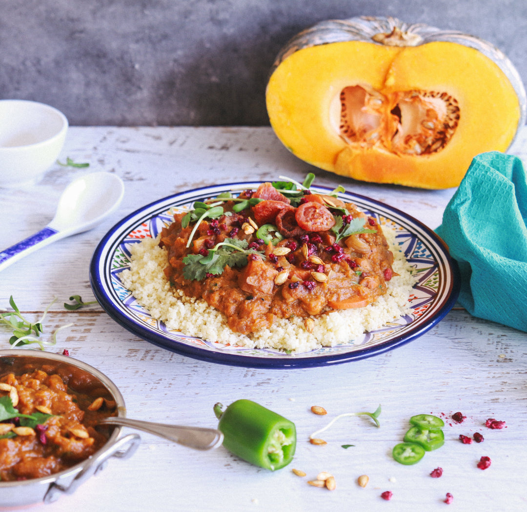 Vegetable Tagine with Couscous & Pomegranate