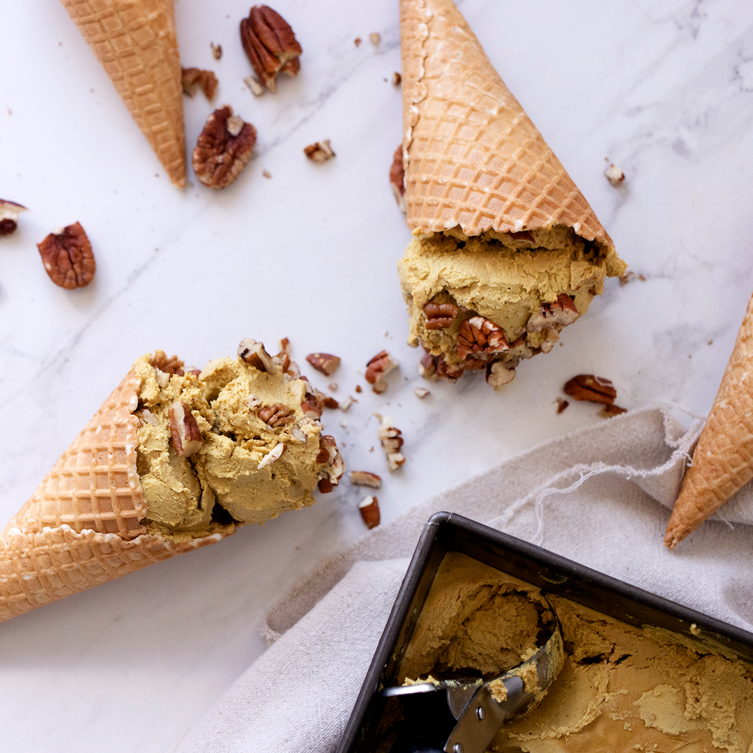 Turmeric and Pecan Ice Cream