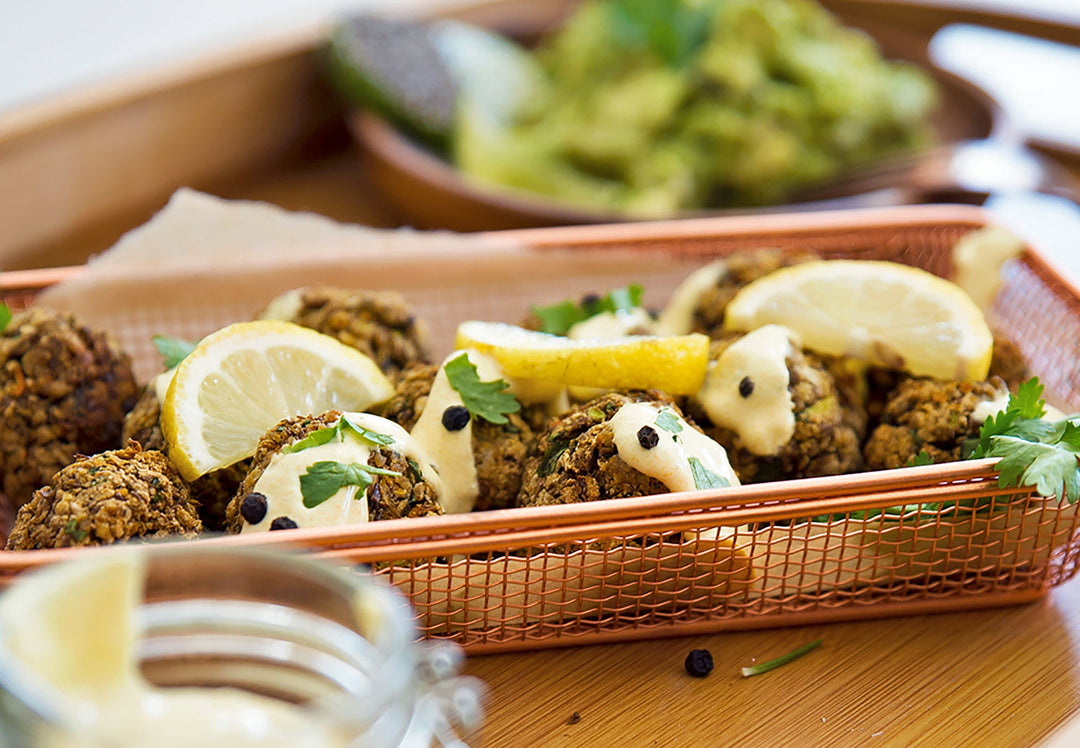 Quinoa Flake Falafels