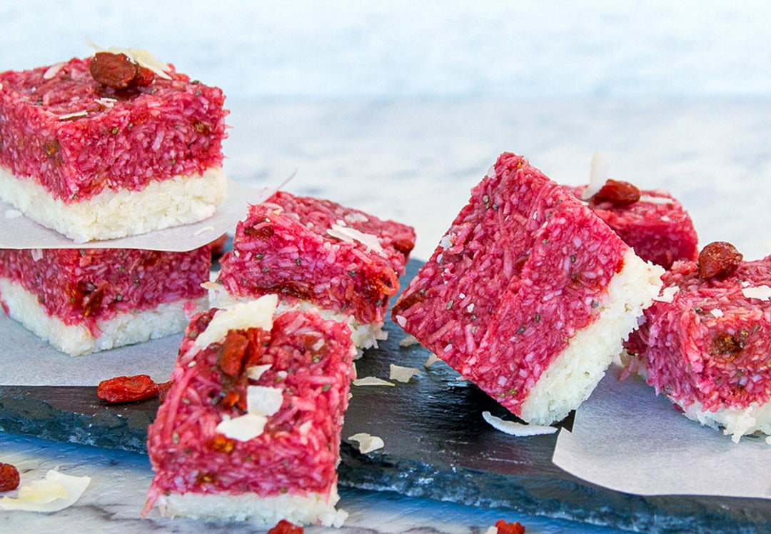 Goji Beet Coconut Ice