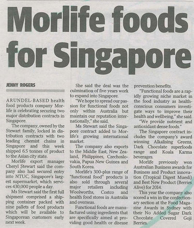 Morlife foods for Singapore