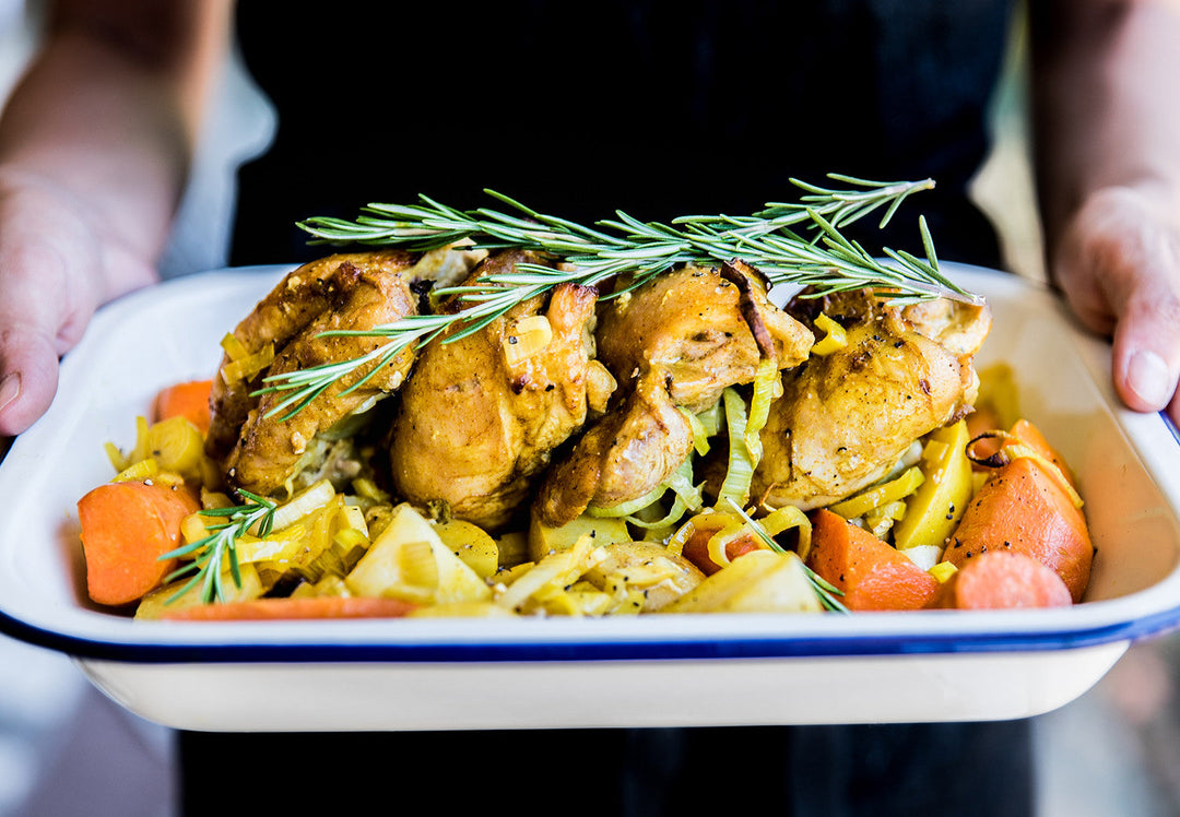 Turmeric Roast Chicken With Quinoa and Vegetables