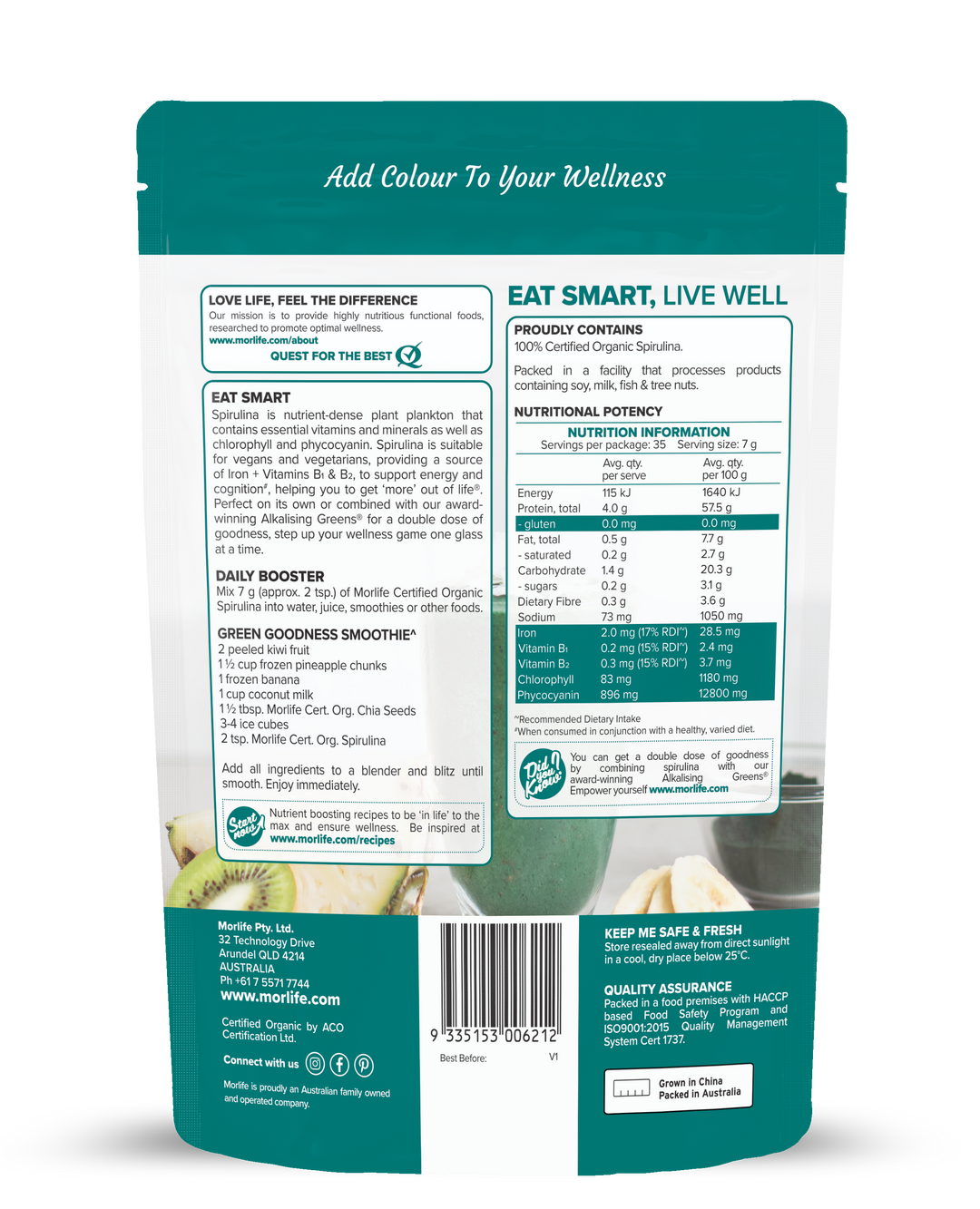Spirulina Powder Certified Organic