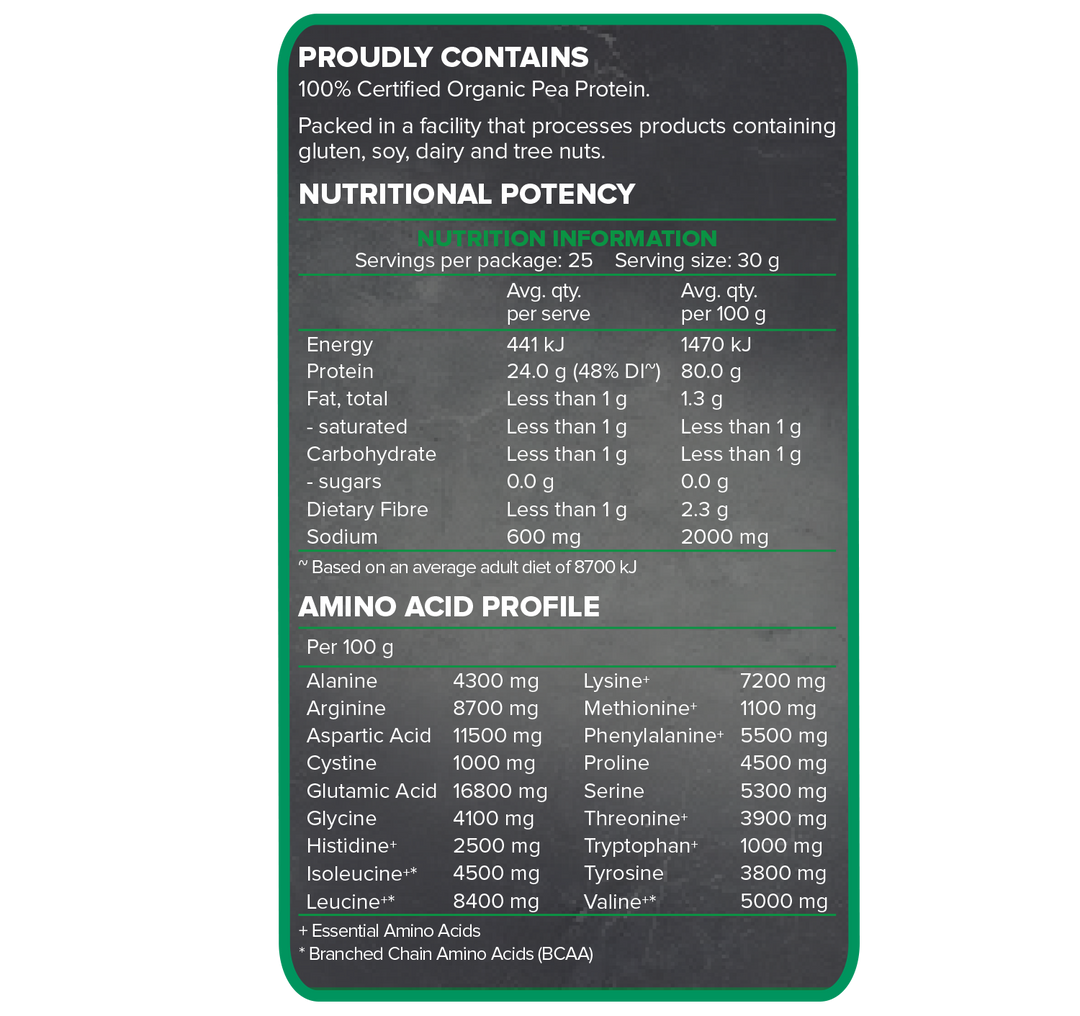 Morlife Certified Organic Pea Protein 750g