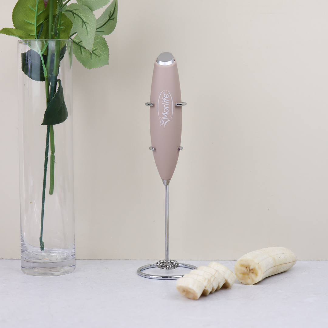 Morlife Portable Handheld Electric Mixer Beige