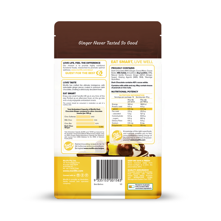 Dark Chocolate Coated Ginger