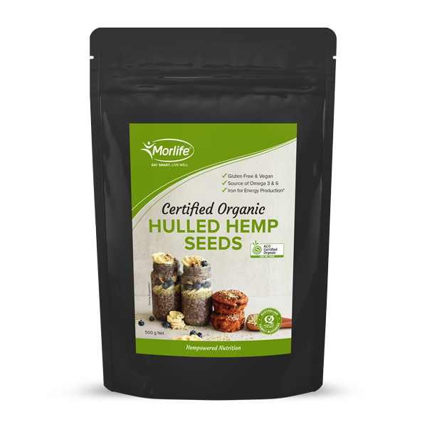 Morlife Certified Organic Hulled Hemp Seeds