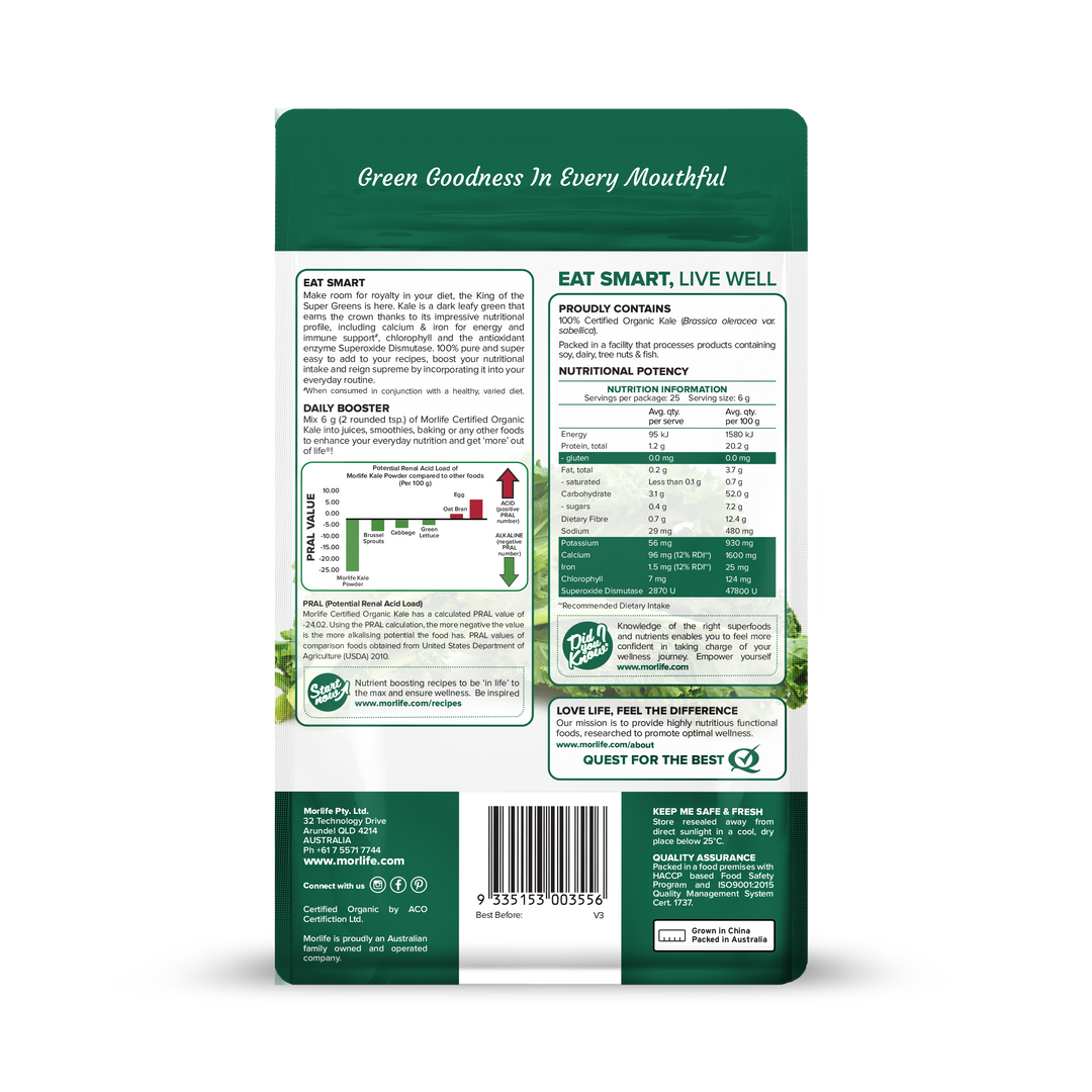 Kale Powder Certified Organic 150g
