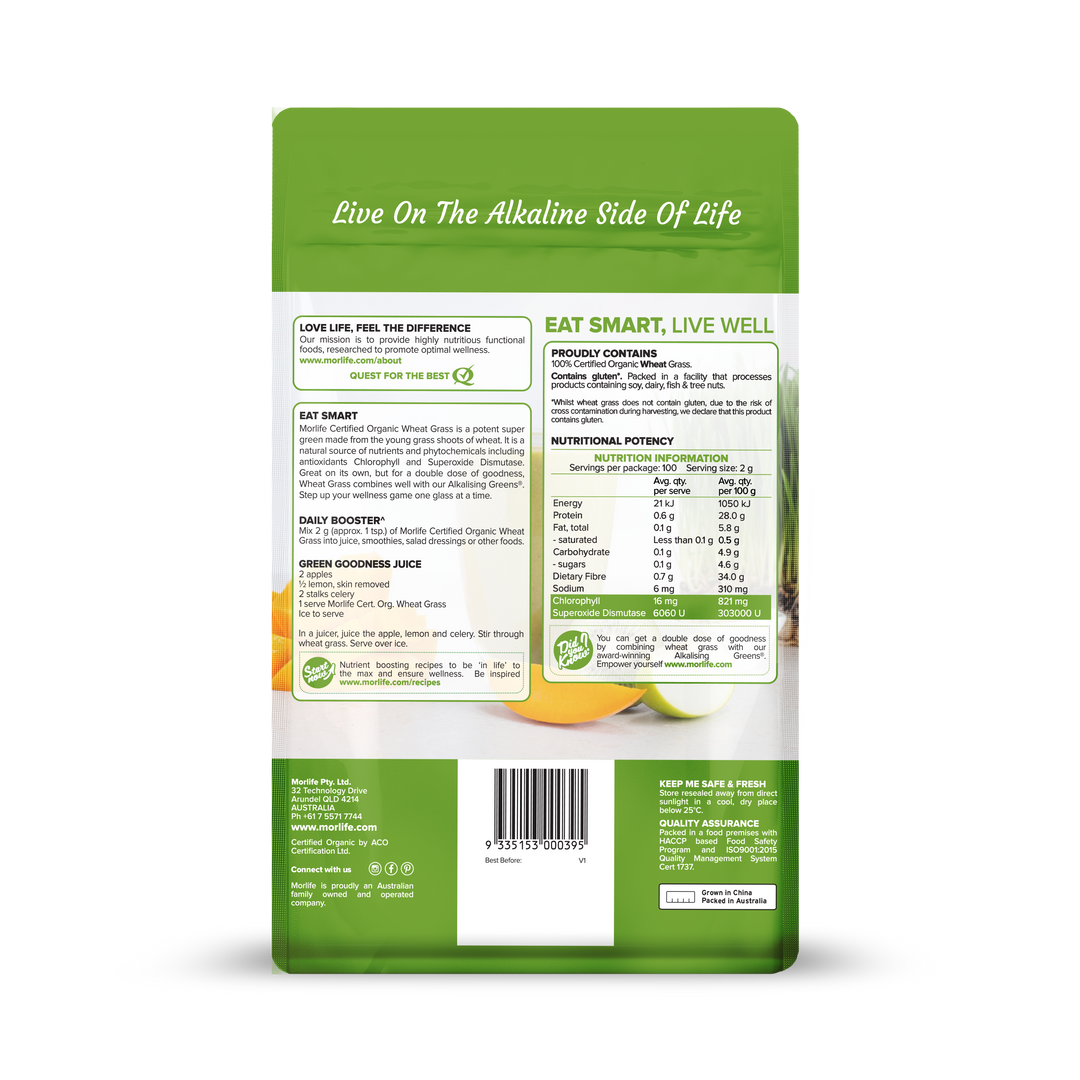 Wheat Grass Certified Organic