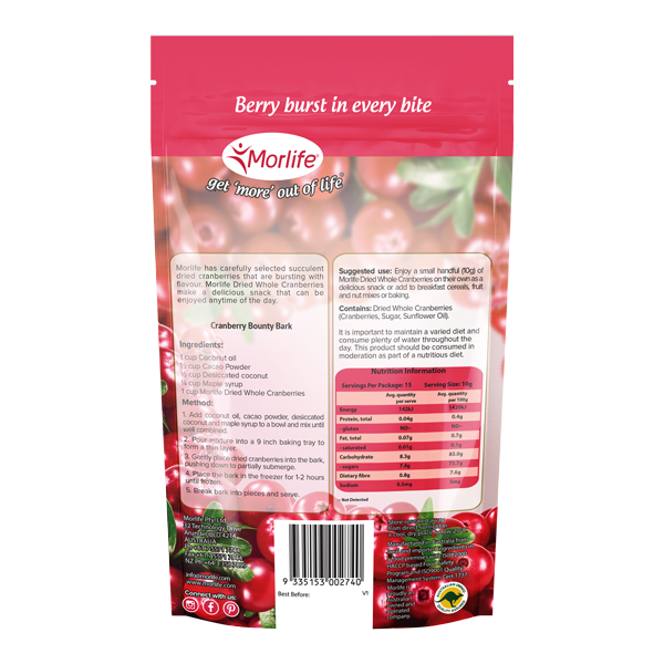 Dried Cranberries 150g