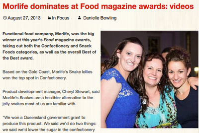 Morlife Dominates at Food Magazine Awards