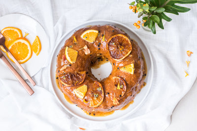 Orange Bundt Cake with Passionfruit and Yoghurt (Couli)