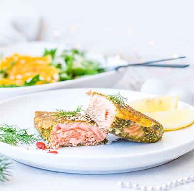 Falafel Crusted Salmon