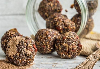 Cacao Bliss and Goji Protein Balls