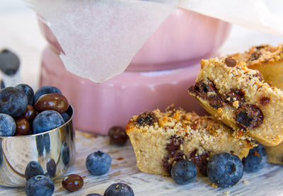 Chocolate Blueberry Muffins With Quinoa Crumble
