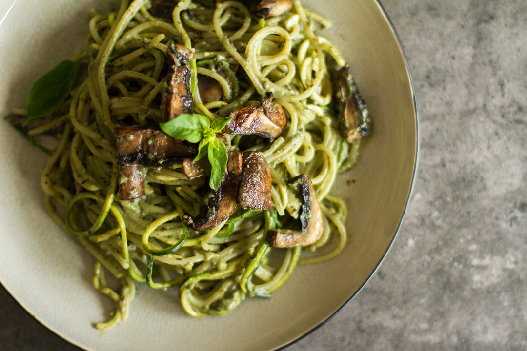 Creamy Herb & Mushroom Vegan Pasta