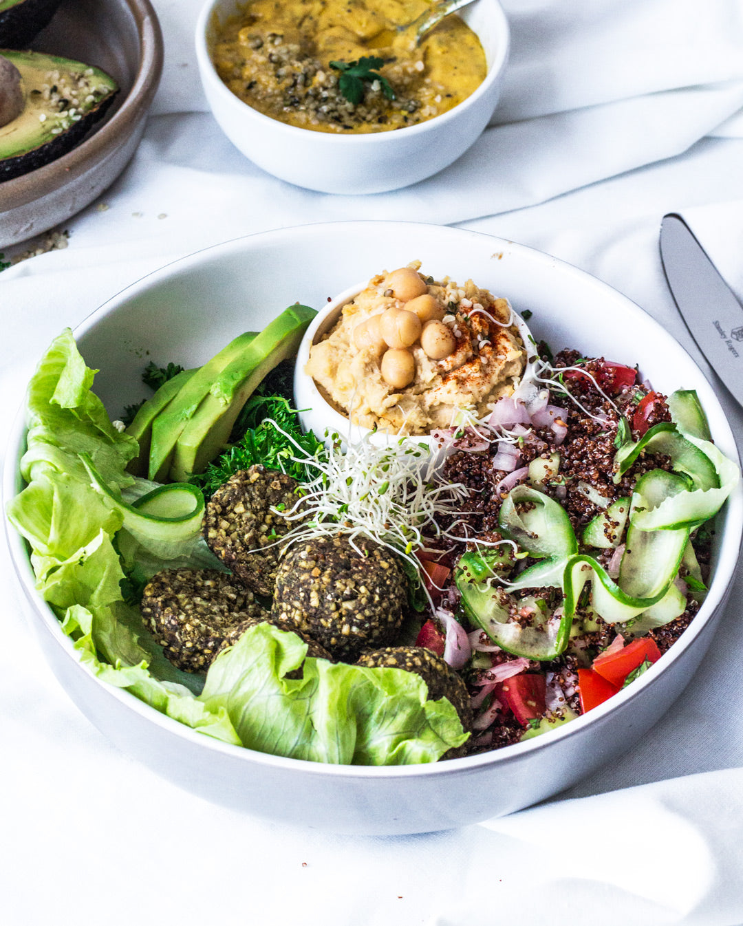Tabbouleh Salad with Hemp Falafels
