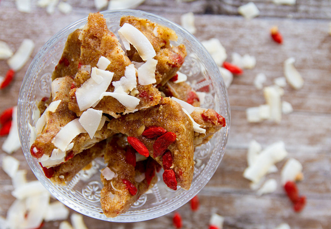 Goji Coconut Almond Triangles
