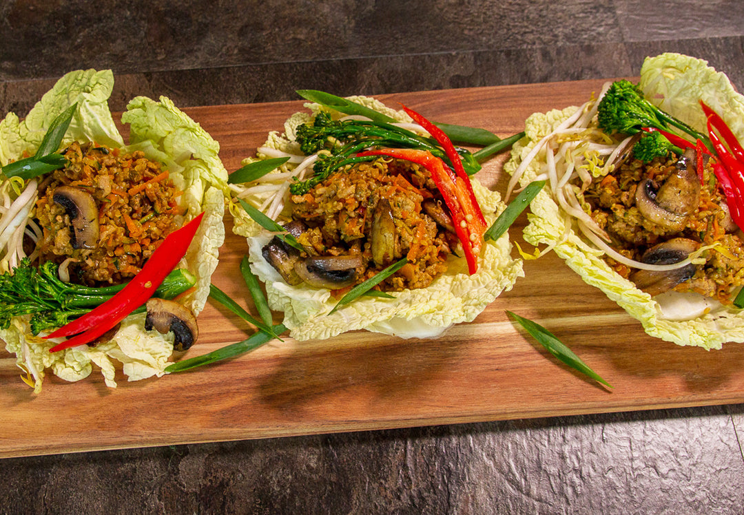 Teriyaki Quinoa Risotto With Pork Lettuce Cups