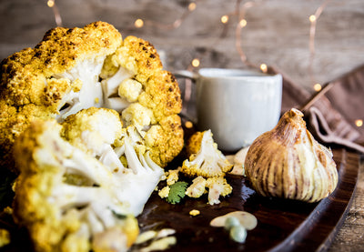 Turmeric Roasted Whole Cauliflower