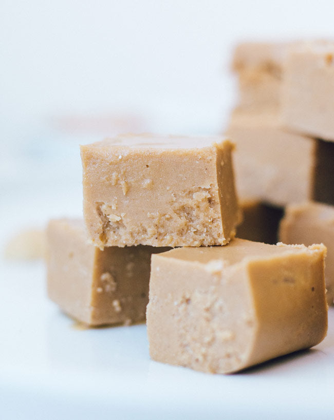 Keto Vegan Peanut Butter Vanilla Fudge