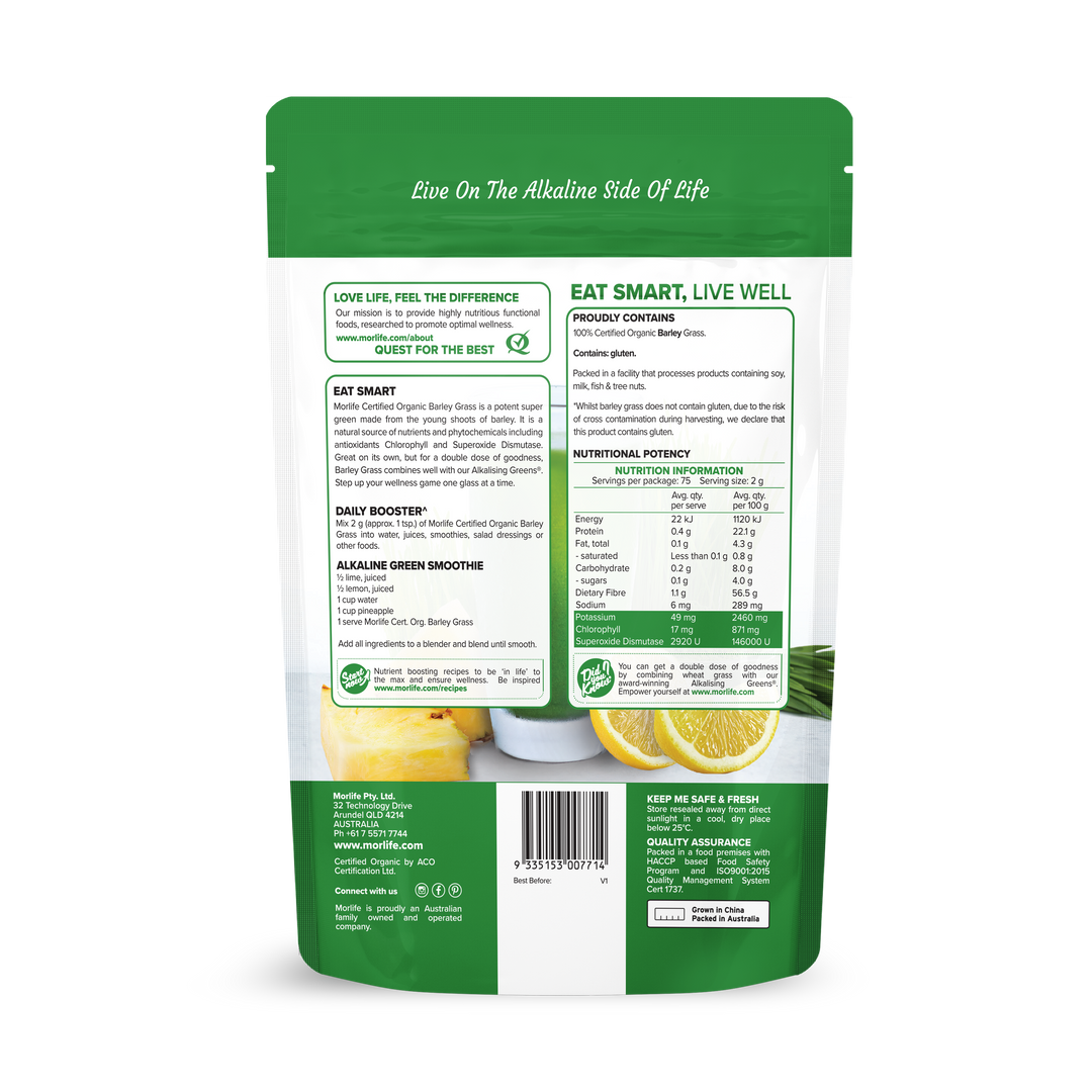 Barley Grass Certified Organic