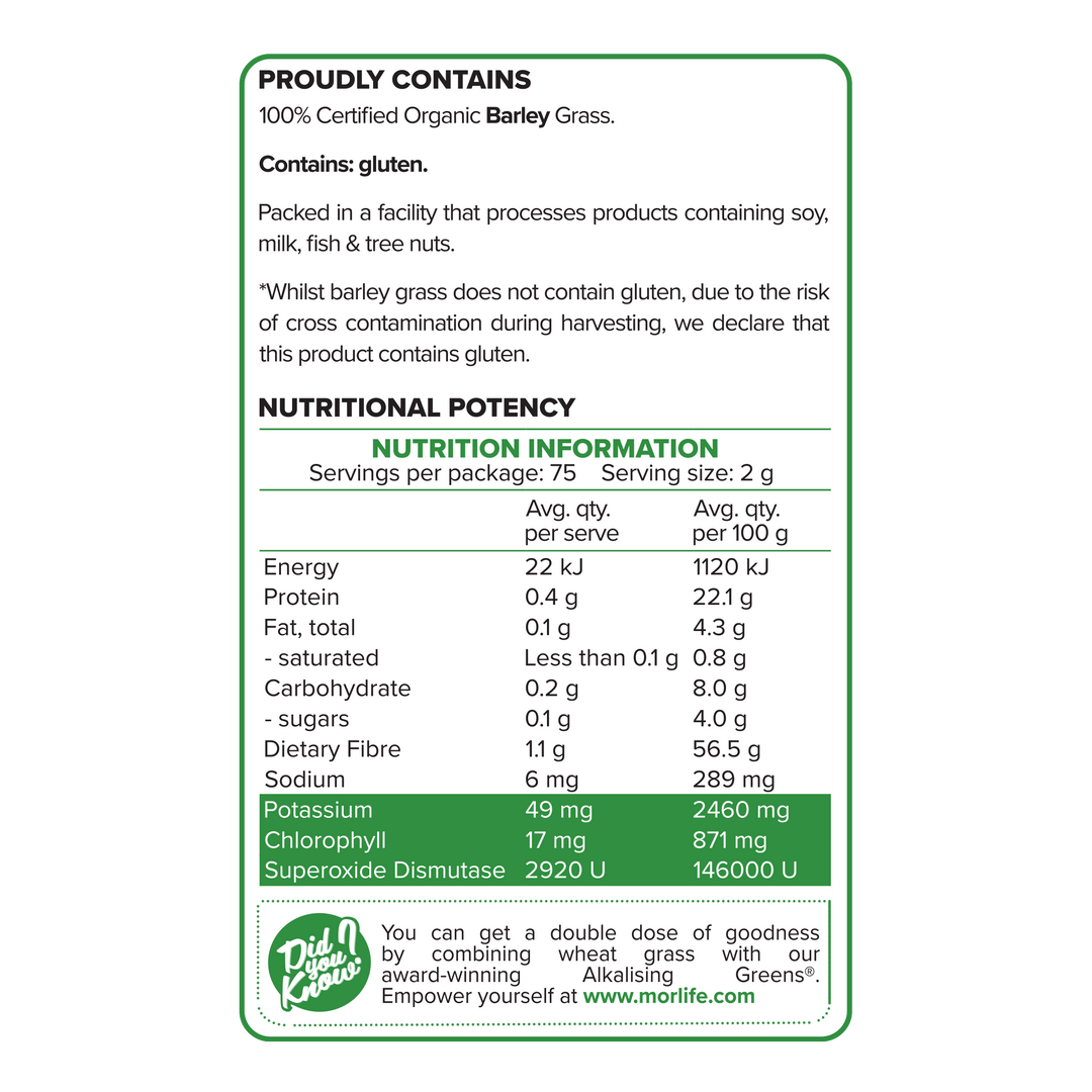 Barley Grass Certified Organic