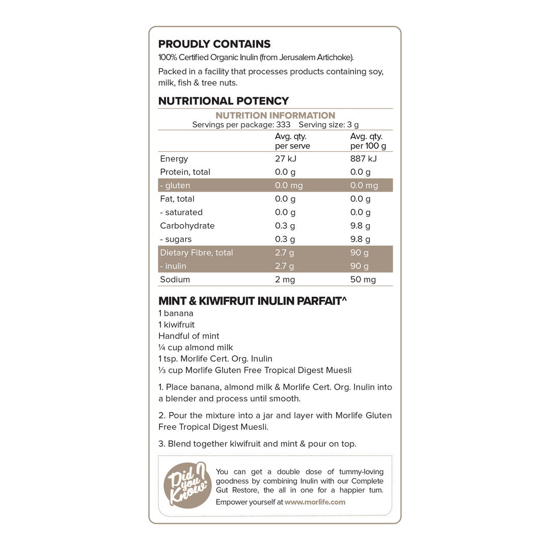 Inulin Powder Certified Organic