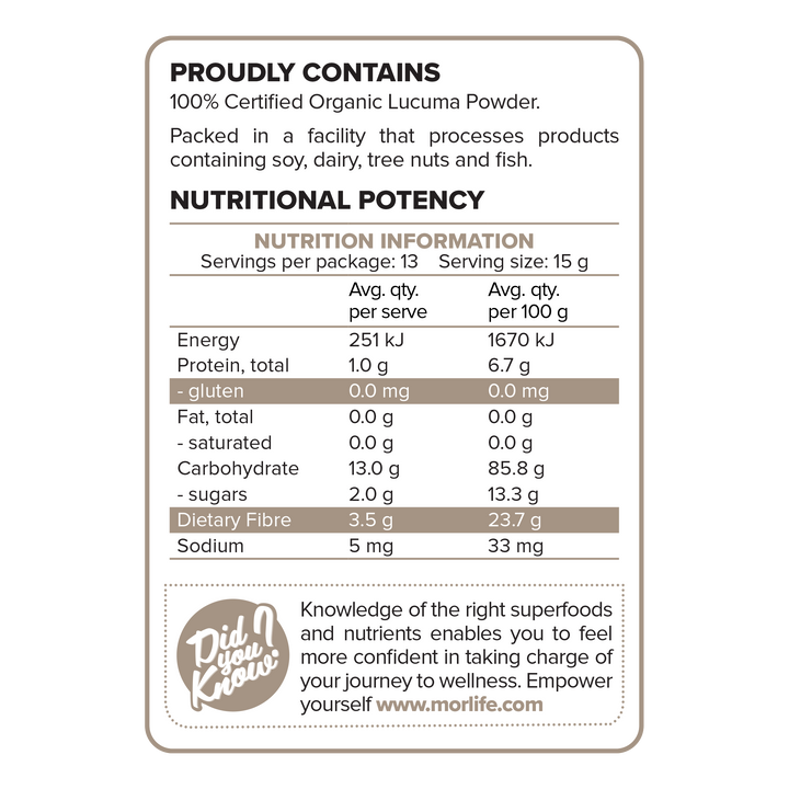 Lucuma Powder Certified Organic 200g