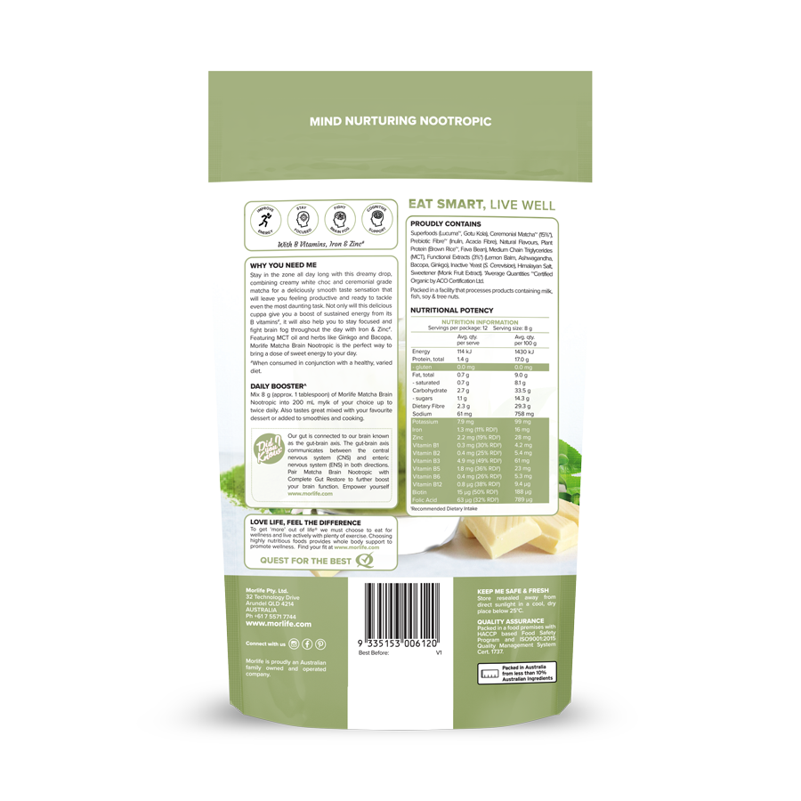 Matcha Brain Nootropic - Creamy White Choc