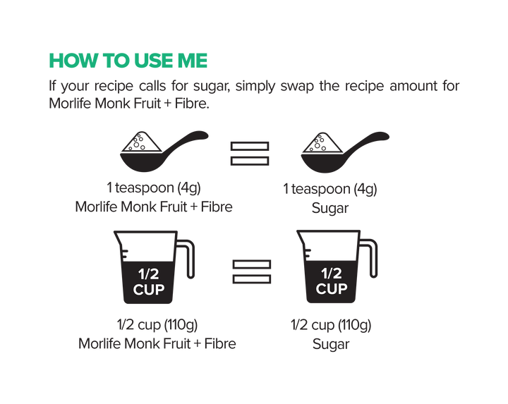 Monk Fruit + Fibre Sugar Replacer