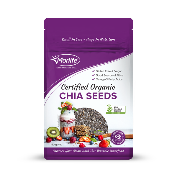 Morlife Certified Organic Chia Seeds 150g