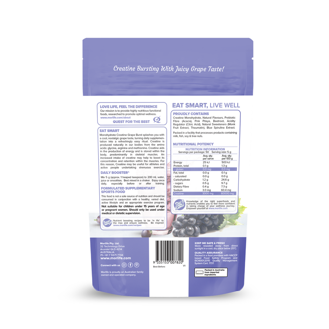 Morlife Creatine Grape Burst 250g