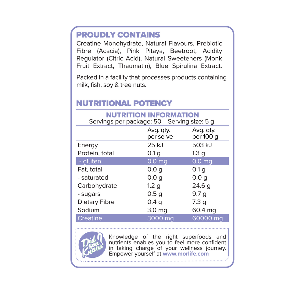 Morlife Creatine Grape Burst 250g
