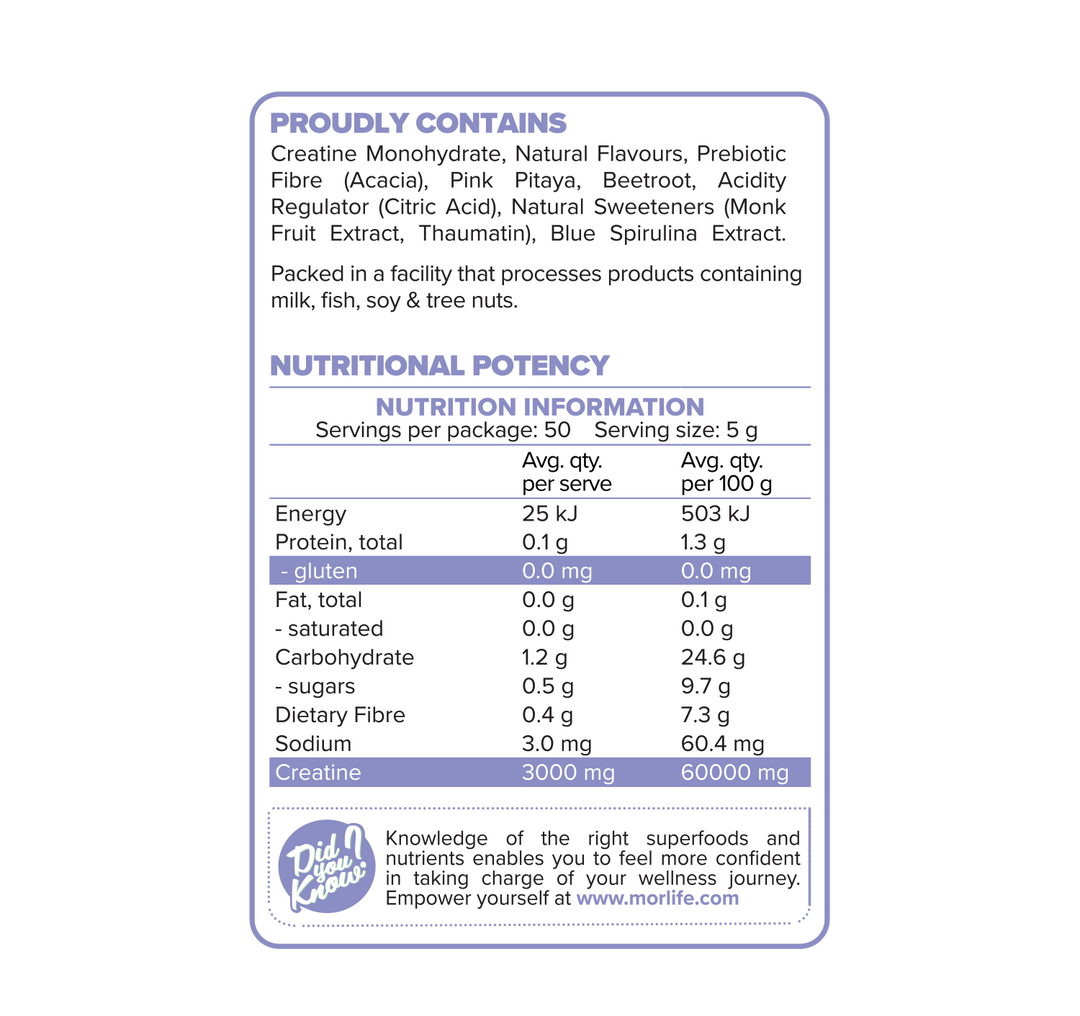Morlife Creatine Grape Burst 250g