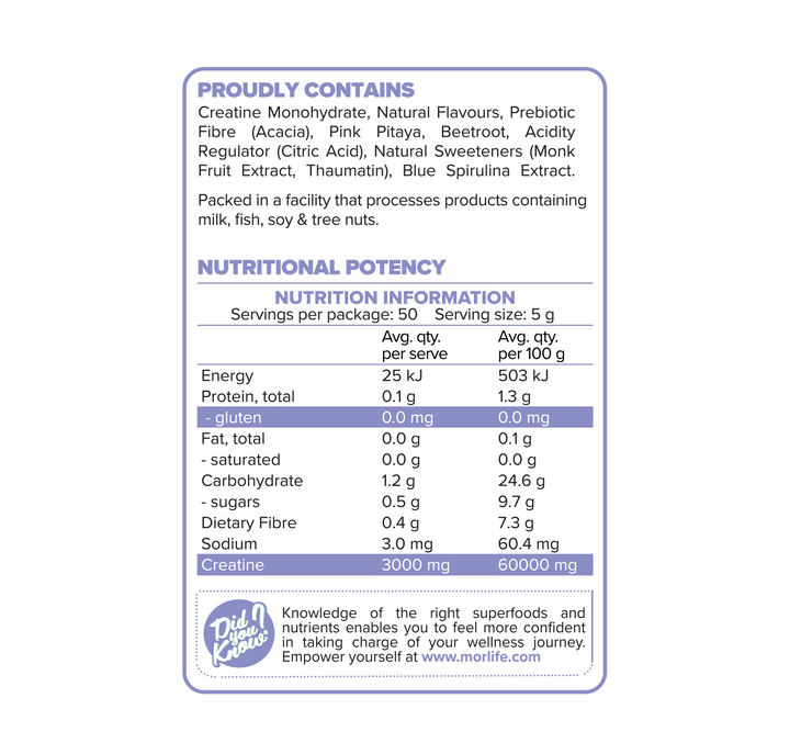 Morlife Creatine Grape Burst 250g