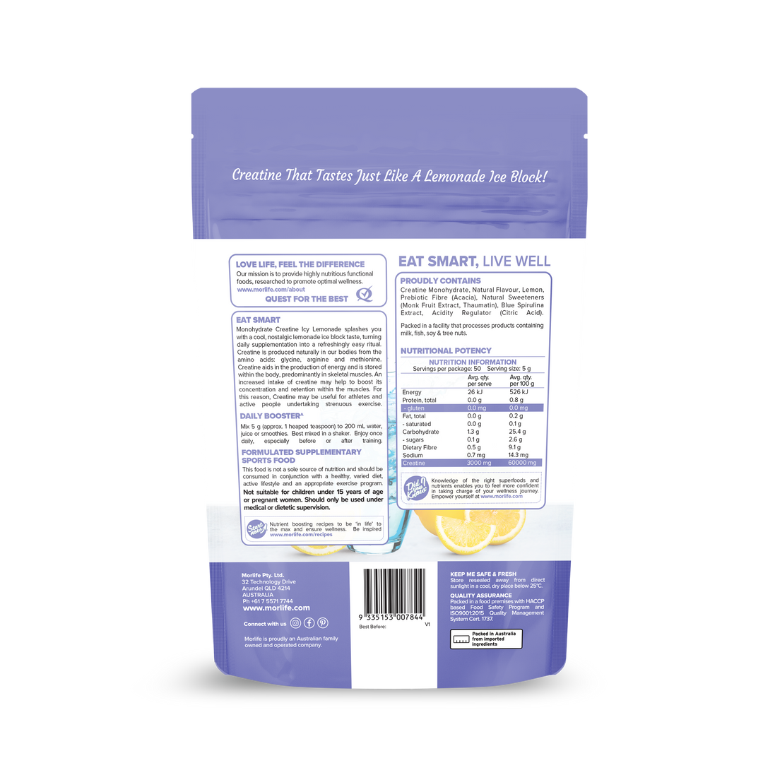 Morlife Creatine Icy Lemonade 250g