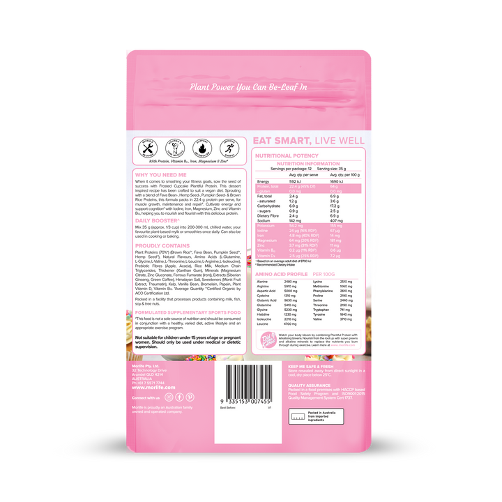Morlife Plantiful Protein Frosted Cupcake