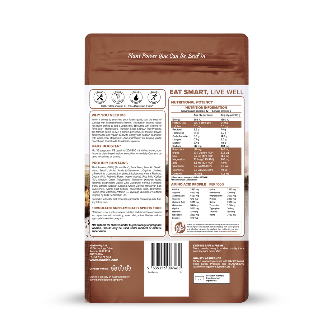 Morlife Plantiful Protein Tiramisu