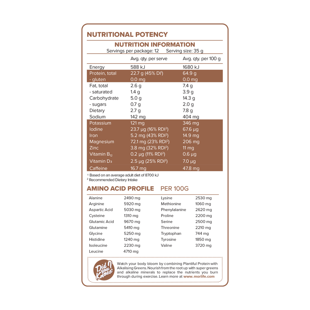 Morlife Plantiful Protein Tiramisu