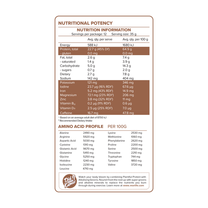 Morlife Plantiful Protein Tiramisu