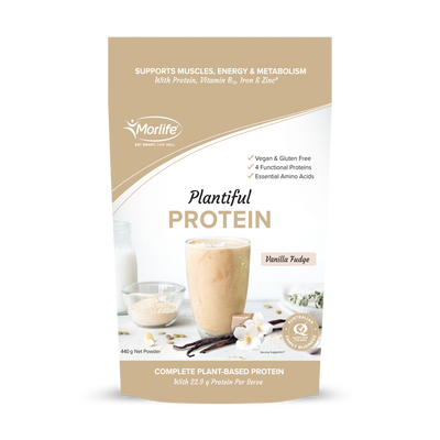 Morlife Plantiful Protein Vanilla Fudge 440g