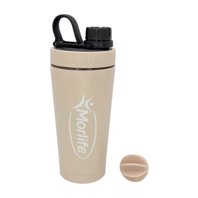 Morlife Stainless Steel Shaker Bottle Beige