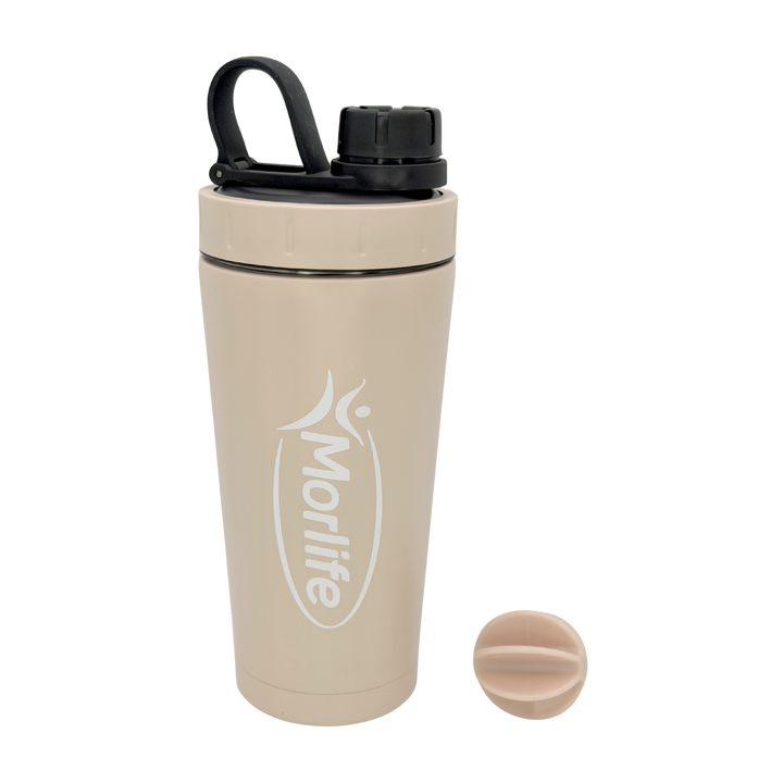 Morlife Stainless Steel Shaker Bottle Beige