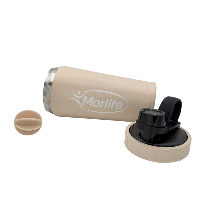 Morlife Stainless Steel Shaker Bottle Beige