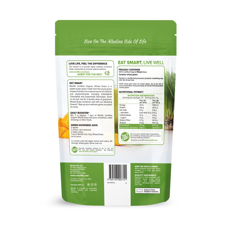 Morlife Wheat Grass 150g