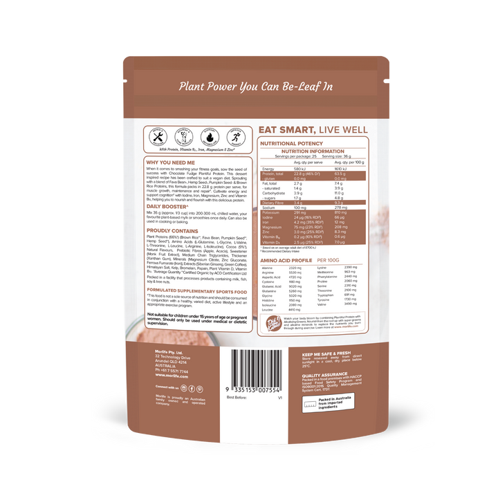 Morlife Plantiful Protein Chocolate Fudge 900g