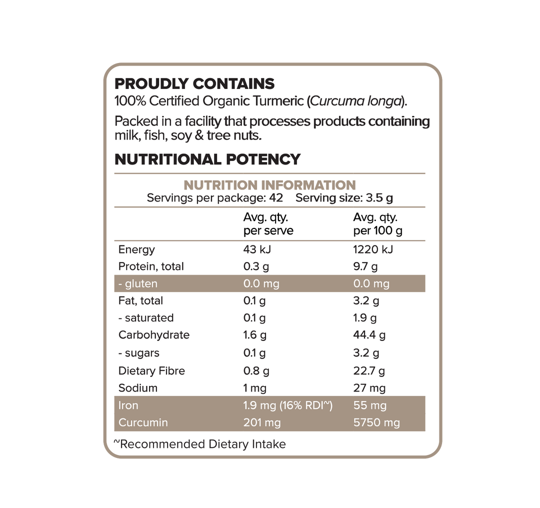 Turmeric Powder Certified Organic 150g