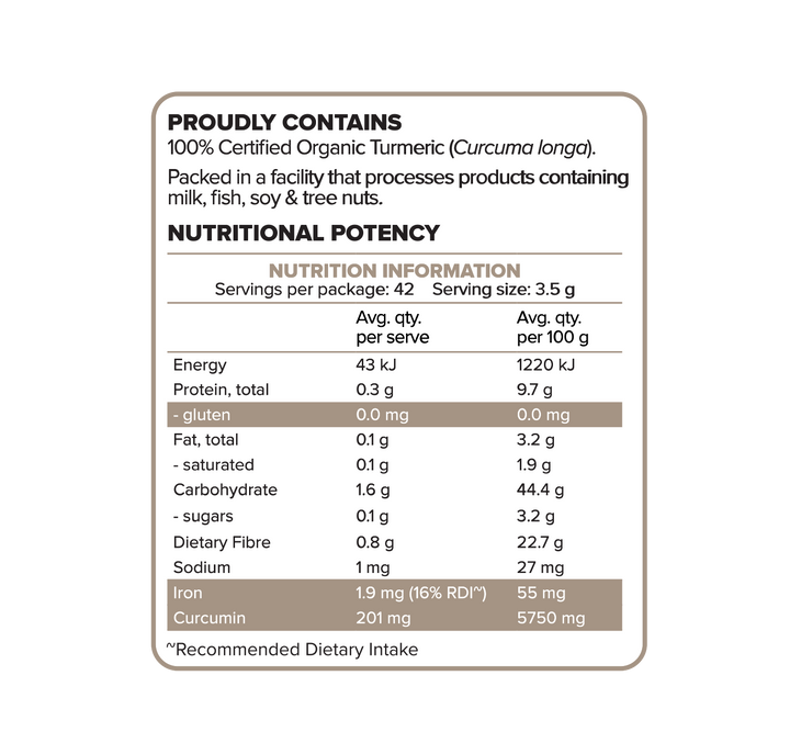 Turmeric Powder Certified Organic 150g