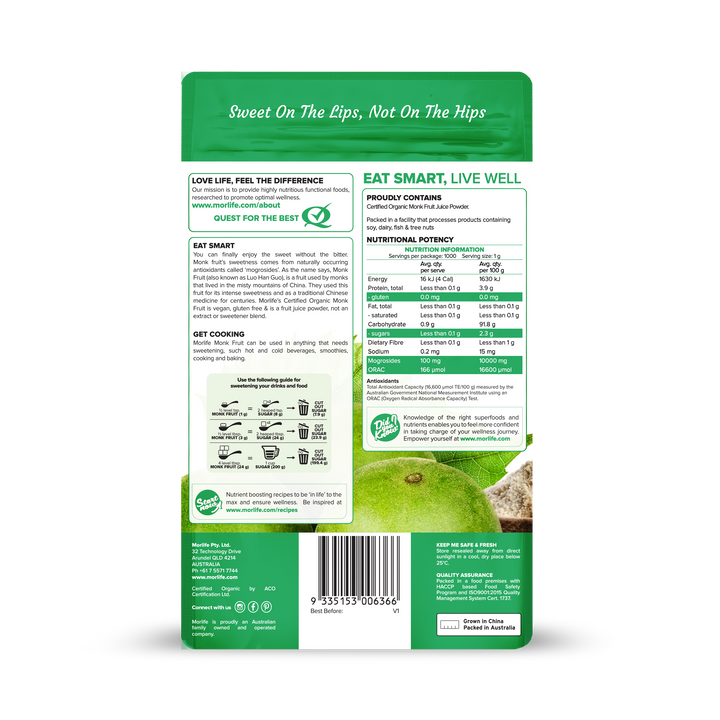 Certified Organic Monk Fruit